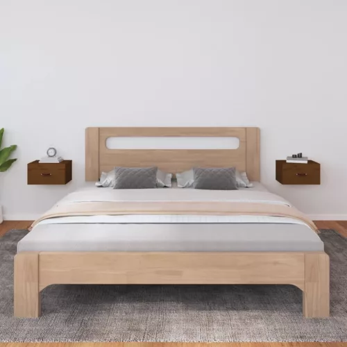 vidaXL 2 db mézbarna falra szerelhető éjjeliszekrény 40 x 29,5 x 22 cm