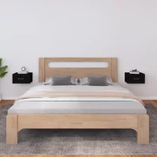   vidaXL 2 db fekete falra szerelhető éjjeliszekrény 40 x 29,5 x 22 cm