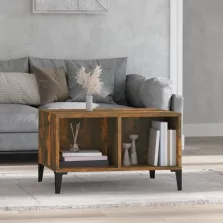   vidaXL füstös tölgy színű fatermék dohányzóasztal 60x50x36,5 cm