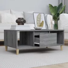   vidaXL szürke sonoma színű szerelt fa dohányzóasztal 90 x 50 x 36,5 cm