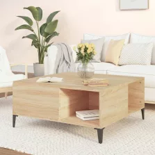   vidaXL sonoma tölgy színű szerelt fa dohányzóasztal 80x80x36,5 cm