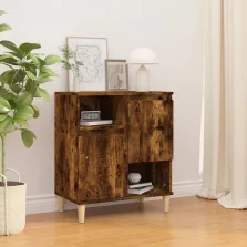   vidaXL füstös tölgy színű szerelt fa tálalószekrény 60 x 35 x 70 cm