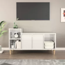   vidaXL fehér magasfényű szerelt fa TV-szekrény 100x35x55 cm
