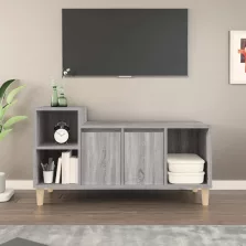   vidaXL szürke sonoma színű szerelt fa TV-szekrény 100x35x55 cm
