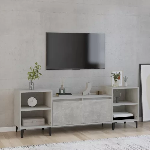 vidaXL betonszürke szerelt fa TV-szekrény 160x35x55 cm