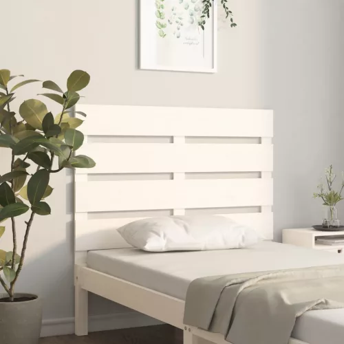 vidaXL fehér tömör fenyőfa fejtámla 90x3x80 cm