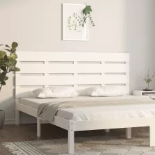 vidaXL fehér tömör fenyőfa fejtámla 200 x 3 x 80 cm