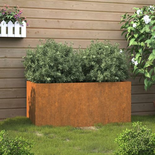 vidaXL corten acél növénytartó 62x30x29 cm