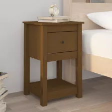   vidaXL mézbarna tömör fenyőfa éjjeliszekrény 40 x 35 x 61,5 cm