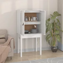  vidaXL fehér tömör fenyőfa magasszekrény 60 x 40 x 120 cm