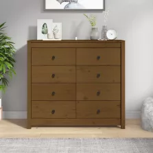   vidaXL mézbarna tömör fenyőfa kisszekrény 100 x 40 x 90 cm