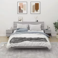   vidaXL 2 db szürke sonoma színű éjjeliszekrény 40x35x50 cm