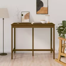   vidaXL mézbarna tömör fenyőfa bárasztal 140 x 80 x 110 cm