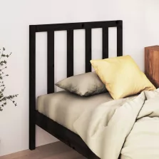   vidaXL fekete tömör fenyőfa ágy fejtámla 95 x 4 x 100 cm