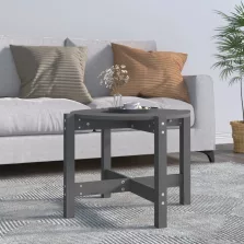   vidaXL szürke tömör fenyőfa dohányzóasztal Ø 62,5 x 45 cm