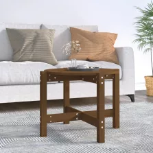   vidaXL mézbarna tömör fenyőfa dohányzóasztal Ø 62,5 x 45 cm
