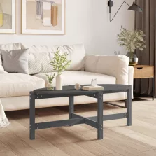   vidaXL szürke tömör fenyőfa dohányzóasztal 118 x 63 x 45 cm