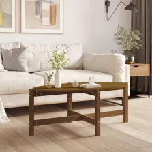   vidaXL mézbarna tömör fenyőfa dohányzóasztal 118 x 63 x 45 cm