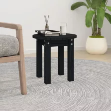   vidaXL fekete tömör fenyőfa dohányzóasztal Ø 35 x 35 cm