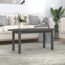   vidaXL szürke tömör fenyőfa dohányzóasztal 110 x 55 x 45 cm