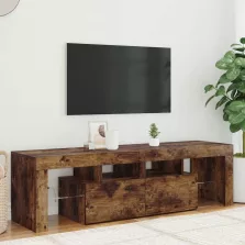  vidaXL füstös tölgy színű TV-szekrény LED-lámpákkal 140 x 36,5 x 40 cm