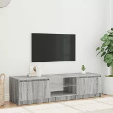   vidaXL szürke sonoma színű TV-szekrény LED-ekkel 140 x 40 x 36 cm