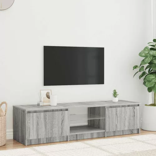 vidaXL szürke sonoma színű TV-szekrény LED-ekkel 140 x 40 x 36 cm