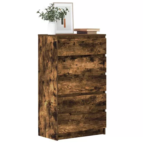 vidaXL füstös tölgy szerelt fa fiókos szekrény 60 x 36 x 103 cm