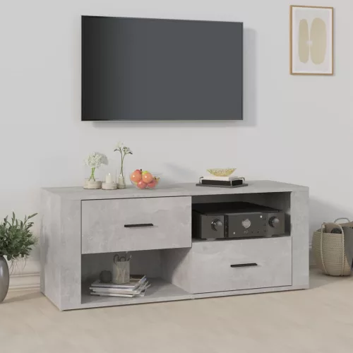 vidaXL betonszürke szerelt fa TV-szekrény 100x35x40 cm