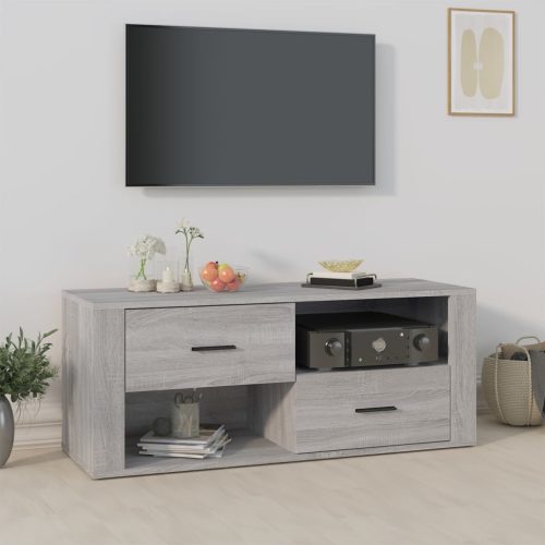 vidaXL szürke sonoma színű szerelt fa TV-szekrény 100 x 35 x 40 cm