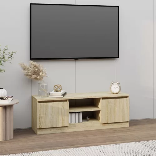vidaXL sonoma tölgy színű TV-szekrény ajtóval 102 x 30 x 36 cm