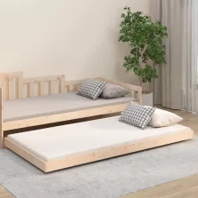 vidaXL tömör fenyő ágykeret matrac nélkül 80 x 200 cm