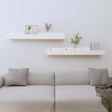 vidaXL 2 db fehér tömör fenyőfa fali polc 80 x 12 x 9 cm