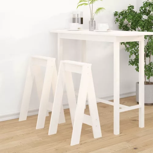 vidaXL 2 db fehér tömör fenyőfa ülőke 40 x 40 x 75 cm