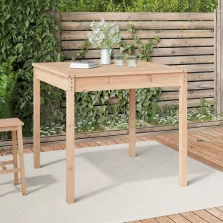 vidaXL tömör fenyőfa kerti asztal 82,5 x 82,5 x 76 cm