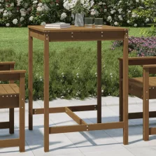   vidaXL mézbarna tömör fenyőfa kerti asztal 82,5 x 82,5 x 110 cm
