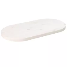   vidaXL fehér tömör fenyőfa ovális asztallap 60 x 30 x 2,5 cm