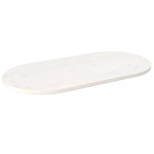 vidaXL fehér tömör fenyőfa ovális asztallap 90x45x2,5 cm