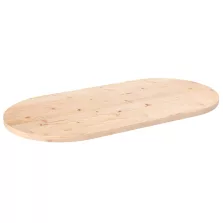 vidaXL tömör fenyőfa ovális asztallap 100x50x2,5 cm