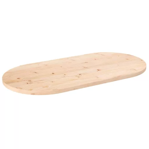 vidaXL tömör fenyőfa ovális asztallap 100x50x2,5 cm