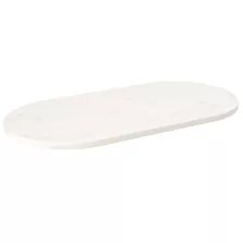   vidaXL fehér tömör fenyőfa ovális asztallap 100x50x2,5 cm