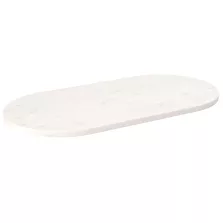   vidaXL fehér tömör fenyőfa ovális asztallap 110x55x2,5 cm