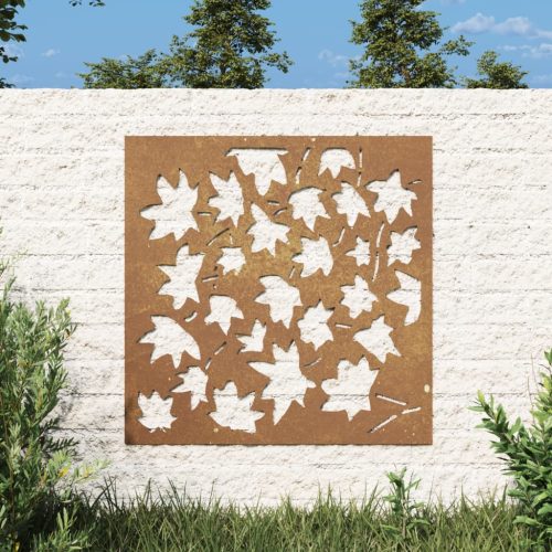 vidaXL juharlevél mintás corten acél kerti faldísz 55x55 cm