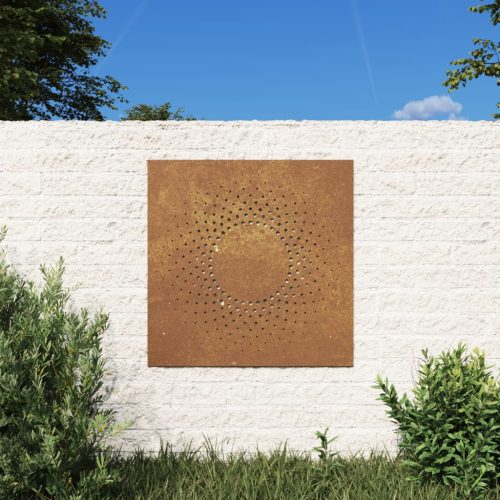 vidaXL napmintás corten acél kerti faldísz 55 x 55 cm