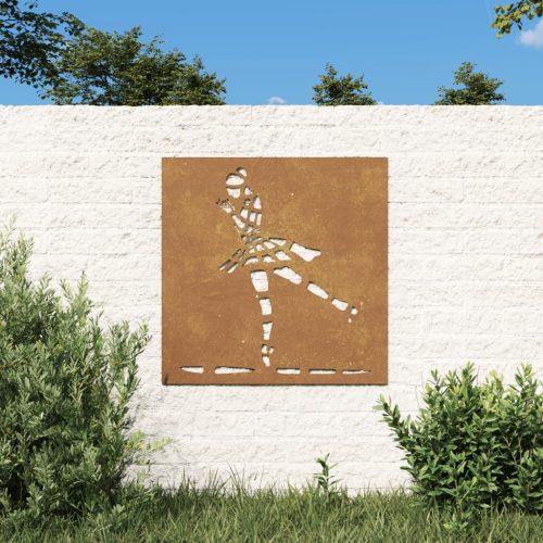 vidaXL balett-táncos mintás corten acél kerti faldísz 105 x 55 cm