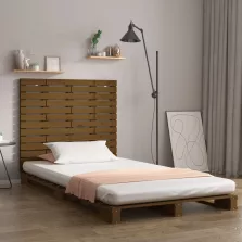   vidaXL mézbarna tömör fenyőfa fali fejtámla 126 x 3 x 91,5 cm
