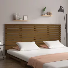   vidaXL mézbarna tömör fenyőfa fali fejtámla 156 x 3 x 91,5 cm
