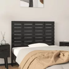   vidaXL fekete tömör fenyőfa fali fejtámla 106 x 3 x 63 cm