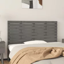   vidaXL szürke tömör fenyőfa fali fejtámla 146 x 3 x 63 cm