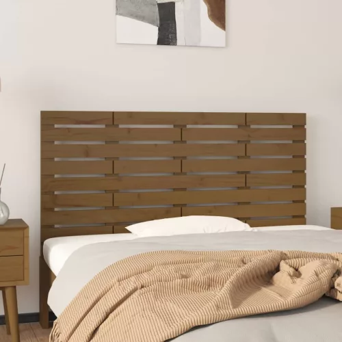 vidaXL mézbarna tömör fenyőfa fali fejtámla 156x3x63 cm